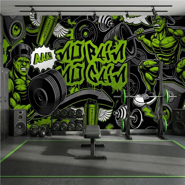 Spor Salonu Fitness Crossfit Pilates Duvar Kağıdı 043